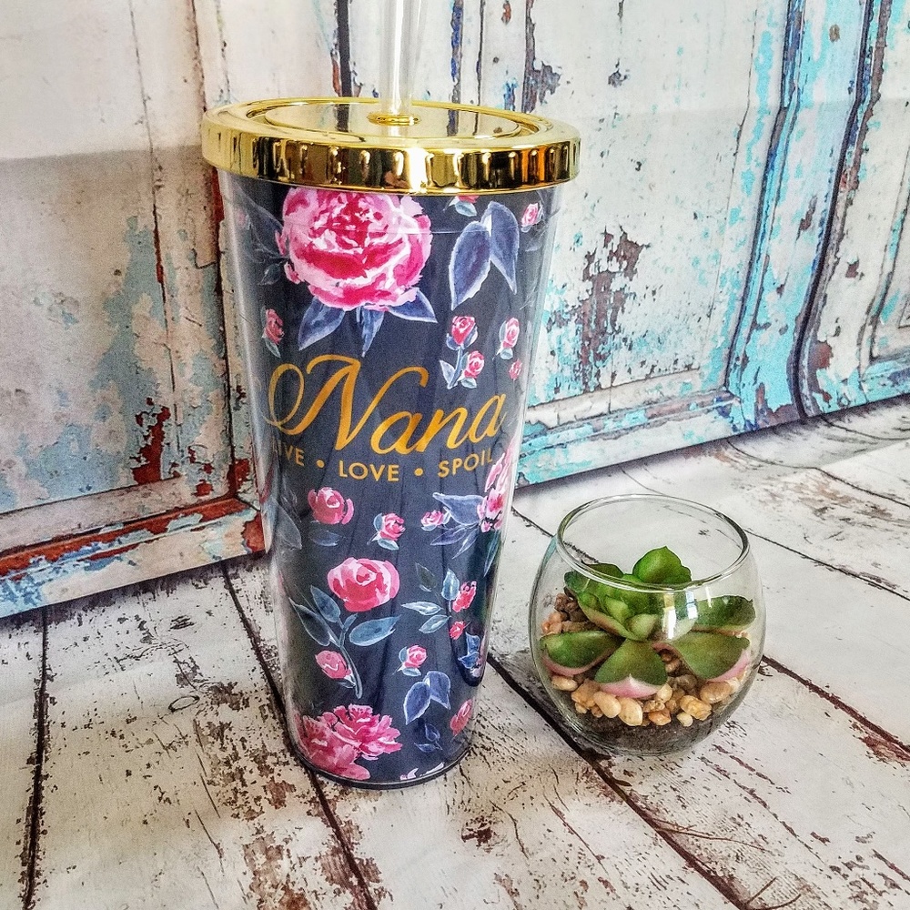 Mary Square  Nana- Live Love Spoil Straw Tumbler
